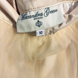 Alexandra Grecco Champagne Tulle Skirt Size 10 Bridal Wedding